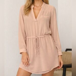 AKIRA Blush Pink Long Sleeve Dress